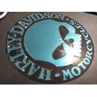 printing harly davidson custom embossed sticker 3