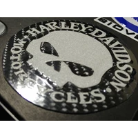 printing harly davidson custom embossed sticker