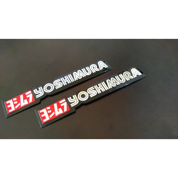 Embossed yoshimura stickers for exhaust racing