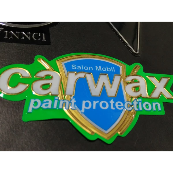 Embossed stickers for product brands