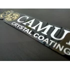 Promotional embossed sticker PC polycarbonate material 4