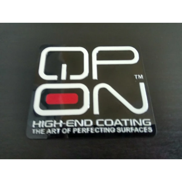 Stiker emboss promosi bahan PC polycarbonate 